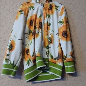 Sunflower Print Kids Hoodie